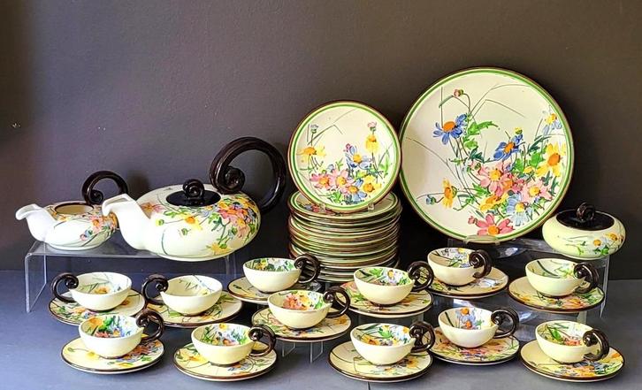 ️💕 Thee-/koffieservies 12 personen Giraud Vallauris 50', Antiek en Kunst, Antiek | Servies compleet, Verzenden