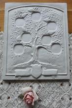 Wit gipsen stamboom paneel, wapenschild, appelboom, Antiek en Kunst, Curiosa en Brocante, Ophalen of Verzenden