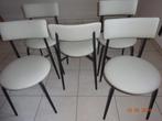 5 nieuwe stoelen met lederen zitting, Maison & Meubles, Chaises, Overige stijlen, Enlèvement, Cinq, Six Chaises ou plus, Cuir