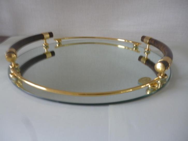 Luxe glazen dienblad (plateau) 24kt Dimart Milano Italy, Antiek en Kunst, Antiek | Glaswerk en Kristal, Ophalen of Verzenden