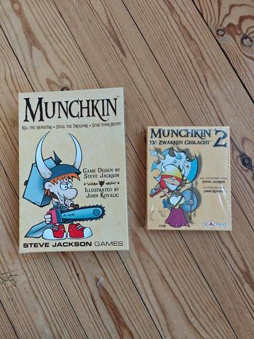 Munchkin 1 & 2 (uitbreiding is volledig nieuw, nog gesealed) beschikbaar voor biedingen