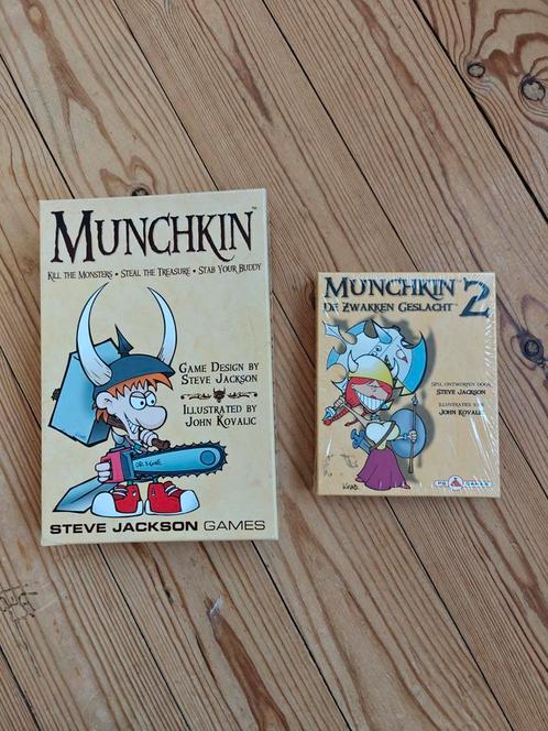 Munchkin 1 & 2 (uitbreiding is volledig nieuw, nog gesealed), Games en Spelcomputers, Games | Atari, Zo goed als nieuw, Ophalen