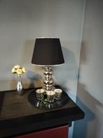Stijlvolle Lampadair of schemerlamp zilverkleurig, Enlèvement, Comme neuf