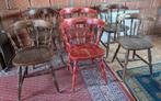 6 vintage cafe stoelen, Vintage, Brun, Enlèvement, Bois