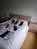 Bed (1m60) + 2 nachtkastjes + commode + matras + lattenbodem, Huis en Inrichting, Slaapkamer | Boxsprings, Zo goed als nieuw, Ophalen