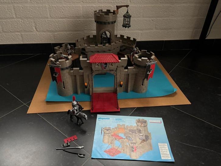 Playmobil 6001 Knights kasteel van de Valkenridders compleet, Kinderen en Baby's, Speelgoed | Playmobil, Zo goed als nieuw, Complete set