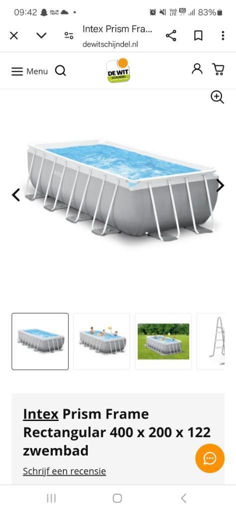 Intex zwembad +zandfilter, zoutfiltereb warmtepomp en skimme, Huis en Inrichting, Overige Huis en Inrichting, Gebruikt, Ophalen of Verzenden