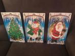 Raamdecoratie sneeuwman, kerstman en kerstboom, Diversen, Ophalen of Verzenden, Nieuw