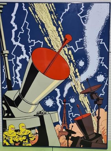 Blake en Mortimer, E.P. Jacobs, 61 / 99, 2011, emaille bord beschikbaar voor biedingen