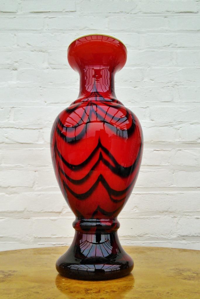 Grote glazen Art Deco vaas - Tango stijl vaas, Antiek en Kunst, Antiek | Vazen, Ophalen of Verzenden