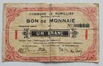 Noodgeld - 1 Franc - Rumillies - 3.11.1914, Los biljet, Ophalen of Verzenden