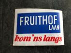 Vintage sticker fruithoflaan kom ‘ns langs, Enlèvement ou Envoi