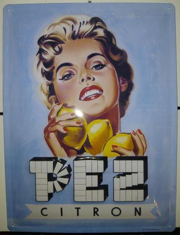 Blikken reclamebord PEZ beschikbaar voor biedingen