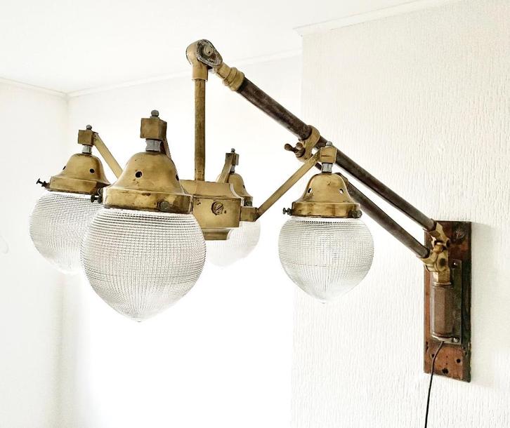 Antieke TANDARTS LAMP medische lamp WANDLAMP USA 1920/1930, Antiek en Kunst, Antiek | Verlichting, Ophalen of Verzenden