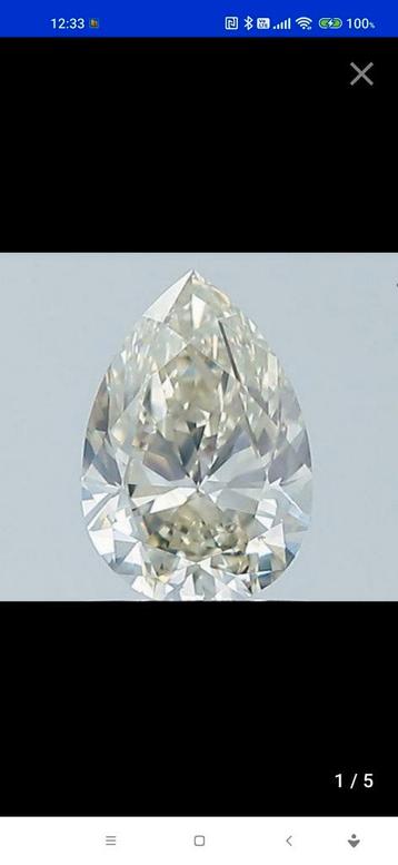 GIA gecertificeerde peer diamant 1 ct M/SI1
