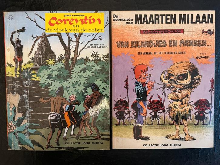 Collectie Jong Europa - Weekblad Kuifje (2 strips), Boeken, Stripverhalen, Gelezen, Meerdere stripboeken, Ophalen of Verzenden