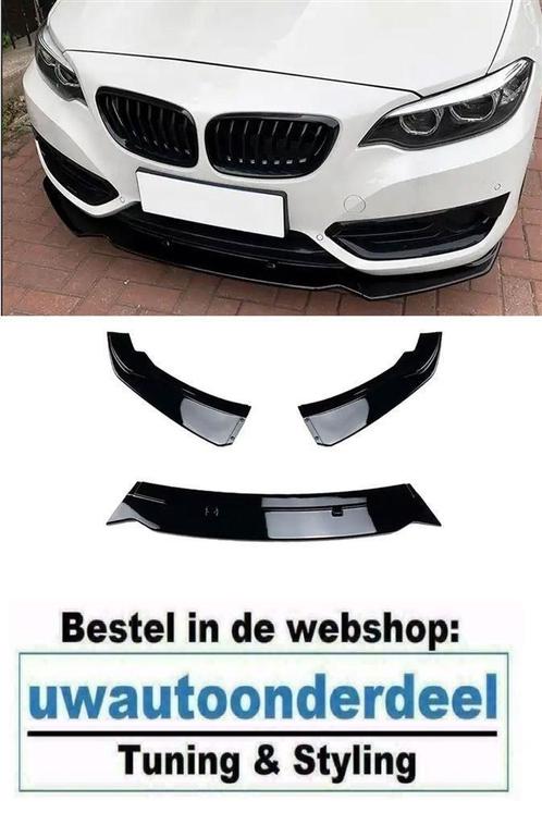 Sportline Spoiler Splitter Glans Zwart Voor Bmw 2 Serie F22, Auto diversen, Tuning en Styling, Verzenden