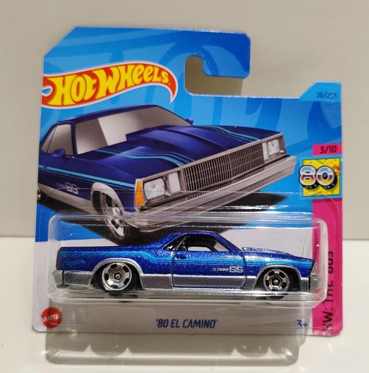 Hot Wheels ´80 El Camino Blauw Metallic (2023), Hobby en Vrije tijd, Modelauto's | Overige schalen, Ophalen of Verzenden