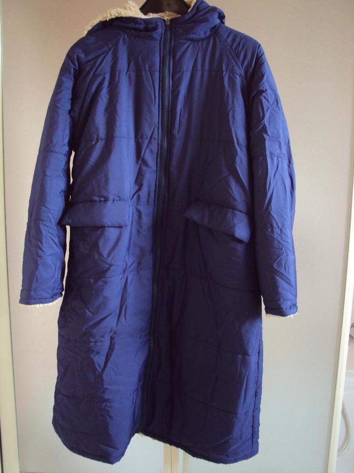 Omkeerbare lange blauwe teddyjas. Maat S / M   NIEUW !, Kleding | Dames, Jassen | Winter, Maat 36 (S), Blauw, Ophalen of Verzenden