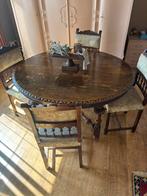 Antieke tafel en 4 stoelen, Ophalen
