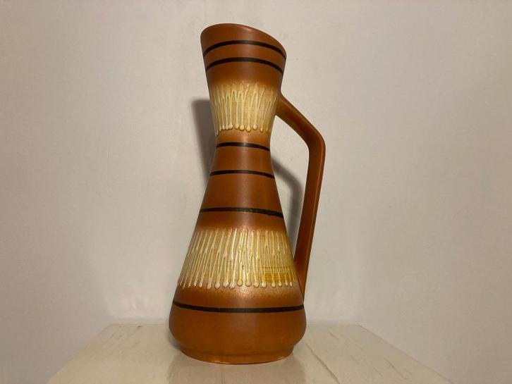 Vintage Scheurich keramische vaas met handvat (mint), Antiek en Kunst, Antiek | Vazen, Ophalen of Verzenden