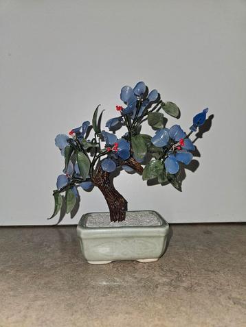 Vintage bonsai boompje van jadeglas gemaakt beschikbaar voor biedingen