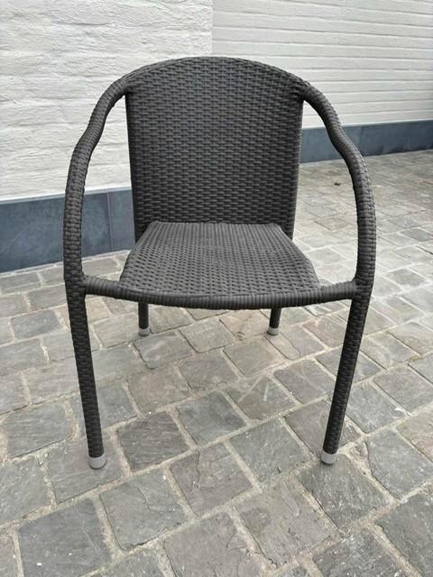 Wicker tuinstoel / terrasstoel - ZONDER KUSSEN!, Tuin en Terras, Tuinstoelen, Gebruikt, Wicker, Ophalen