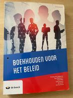 Boekhouden voor beleid, Ophalen of Verzenden, Gelezen, Hogeschool, De Boeck