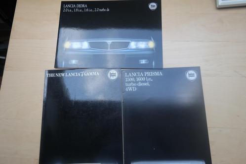 3 brochures LANCIA, Gamma 1988 ? ? , Prisma '87 et Dedra '91, Livres, Autos | Brochures & Magazines, Envoi