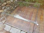 Uitzonderlijke architecturale chroom vintage 80's salontafel, Ophalen, Post modernist, 50 tot 100 cm, Vierkant