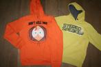 Maat  170 / 176 - South Park - oranje hoodie (gele = gratis), Jongen, Trui of Vest, Ophalen of Verzenden, Zo goed als nieuw
