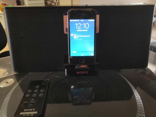 Luidsprekerstation   'Sony RDP-X30IP'  met I Phone 4S 32 GB, TV, Hi-fi & Vidéo, Barres de son, Comme neuf, Avec subwoofer intégré