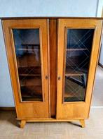 Bibliothèque vintage en bois, 2 vitrines, Maison & Meubles, Enlèvement