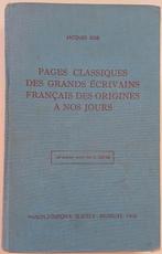 Livre ancien de 1963 : "Pages classiques des grands écri...", Enlèvement, Jacques Gob