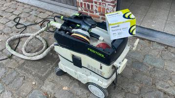 Festo schuurmachine met stofzuiger en toebehoren, Doe-het-zelf en Bouw, Ophalen, Gebruikt