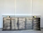 Belgochrom dressoirkast, inox, 1980’s, Ophalen, Glas