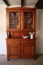 MOOIE BUFFETKAST MET VITRINE / BESTAAT UIT 2 DELEN, Huis en Inrichting, Kasten | Buffetkasten, Ophalen, Gebruikt, 100 tot 150 cm