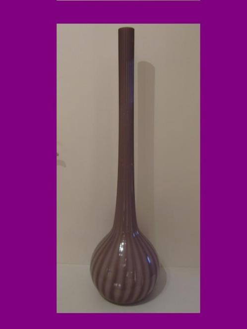 XL VINTAGE Vaas in geribd geblazen dik glas., Huis en Inrichting, Woonaccessoires | Vazen, Nieuw, Overige kleuren, 75 cm of meer