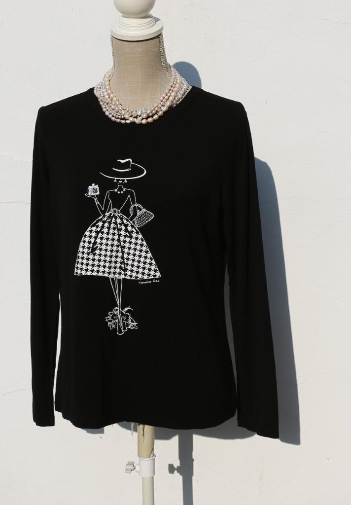 Prachtig Caroline Biss T40 zwart t-shirt met lange mouwen, Kleding | Dames, T-shirts, Nieuw, Maat 38/40 (M), Zwart, Lange mouw