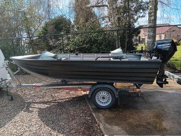 Kimple hunter 395 met mercury 20pk (2022) en trailer beschikbaar voor biedingen