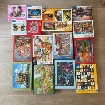 18x puzzel 1000 stukjes beschikbaar voor biedingen