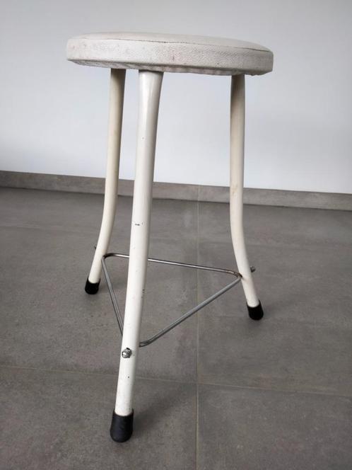 70s vintage tripod metalen kruk tabouret Brabantia, Huis en Inrichting, Krukjes, Gebruikt, Ophalen of Verzenden