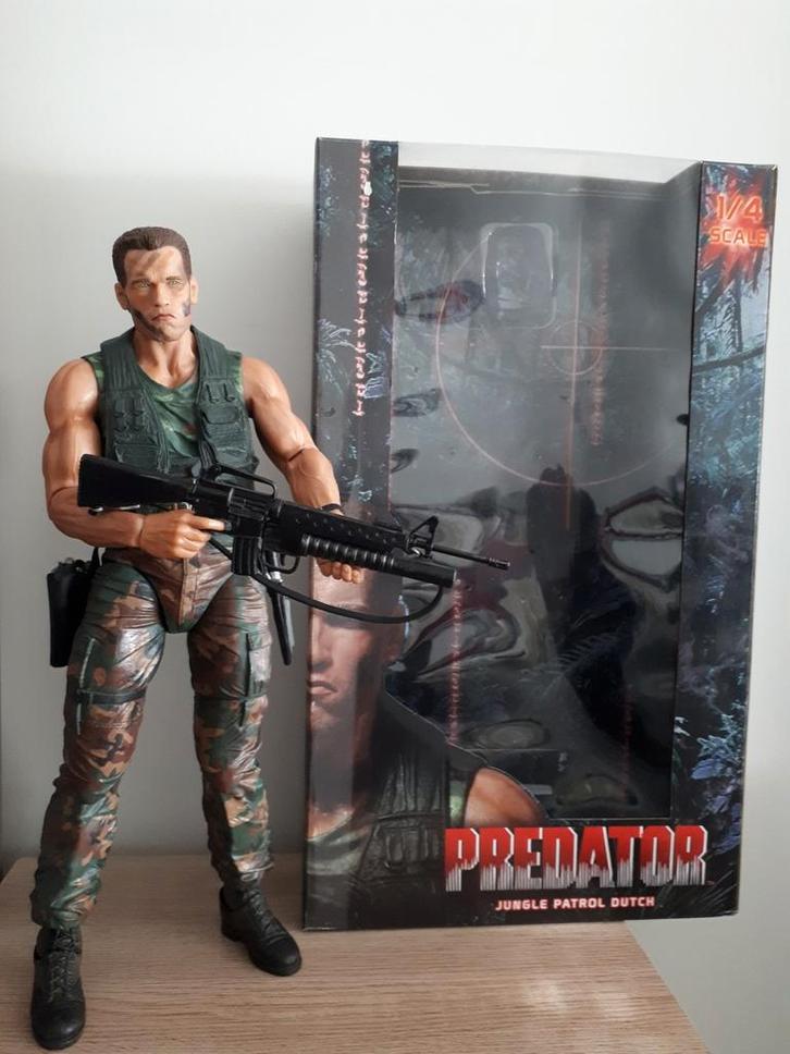 Predator Arnold Schwarzenegger Dutch 1/4 Scale Neca AF, Verzamelen, Poppetjes en Figuurtjes, Zo goed als nieuw, Ophalen