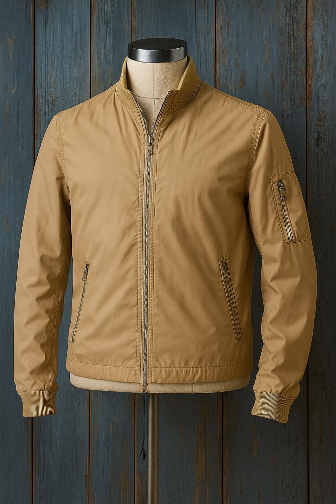 Armani Jeans herenjack maat 46/48, Kleding | Heren, Jassen | Zomer, Zo goed als nieuw, Maat 48/50 (M), Beige, Ophalen of Verzenden