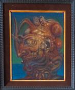 ROGER VAN BELLEGHEM / MYTISCH WEZEN OLIEVERF PANEEL 56x50cm, Enlèvement ou Envoi