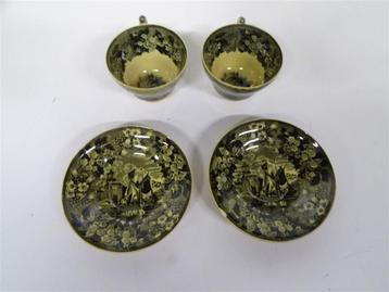 A6767. 2x Theekopjes + Schotels Ferrara Etruria Wedgwood beschikbaar voor biedingen