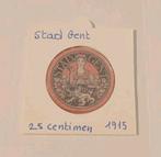Monnaie d'urgence belge, 25 cents 1915, très belle, Papier, Envoi, Monnaie en vrac