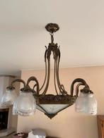 Art deco bronzen kroonluchter, Ophalen, Zo goed als nieuw
