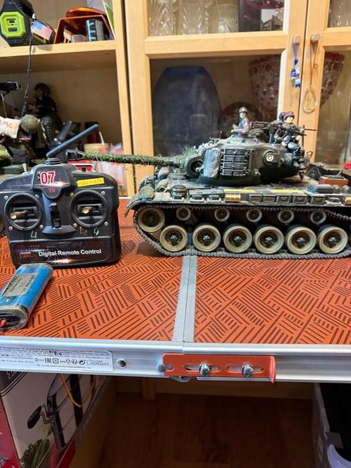 RC Tank M26 Metal 1/16, Hobby en Vrije tijd, Modelbouw | Radiografisch | Auto's, Gebruikt, Auto offroad, Elektro, Schaal 1:16