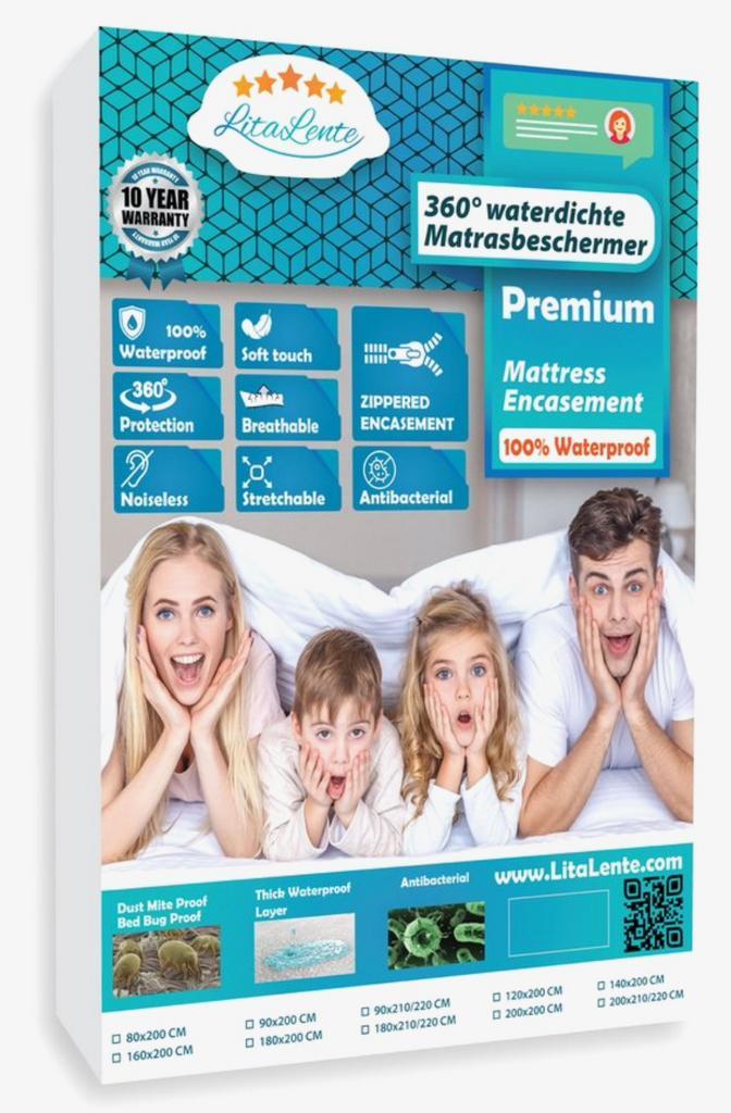 Molton - NIEUW! Luxe waterdichte matrashoes met rits, Maison & Meubles, Chambre à coucher | Linge de lit, Housse de couette, Blanc